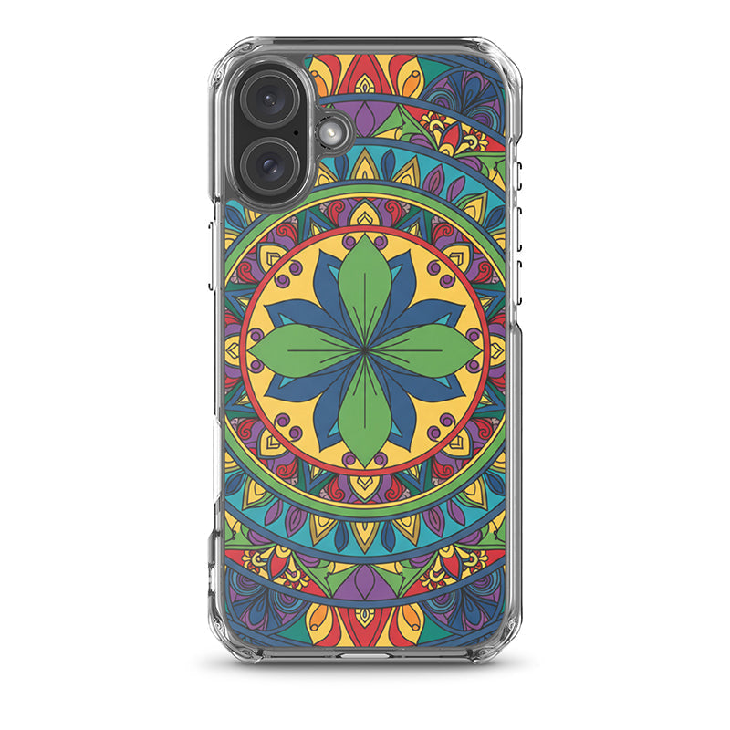 Mandala Art Clear Protective Phone Case Slim Transparent Design