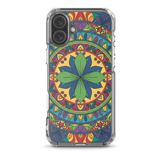 Mandala Art Clear Protective Phone Case Slim Transparent Design