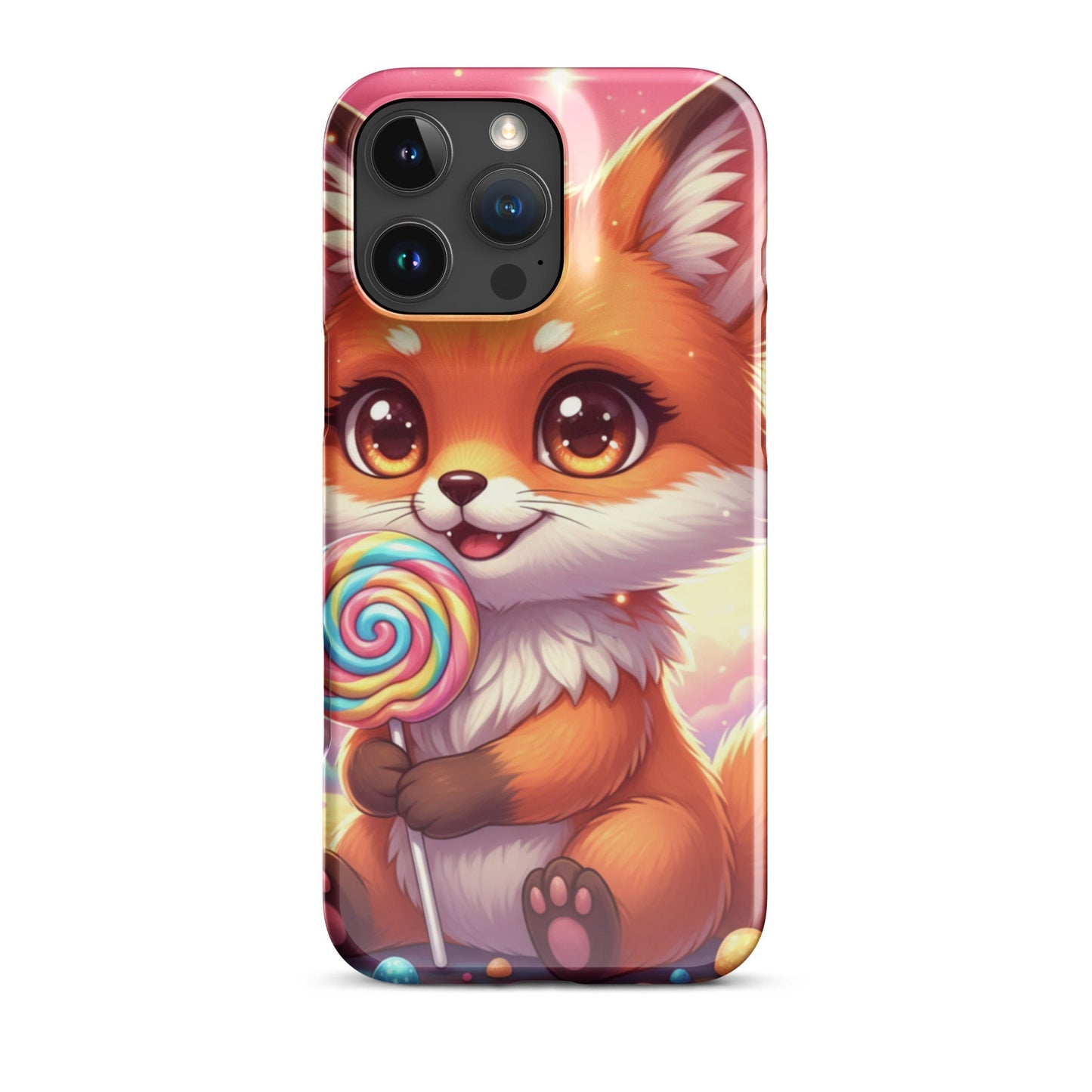 Tough Protective Phone Case – Playful Fox with Lollipop Artwork