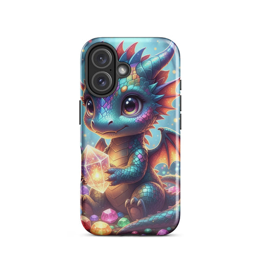 Slim Hard Phone Case – Baby Dragon with Crystal Design