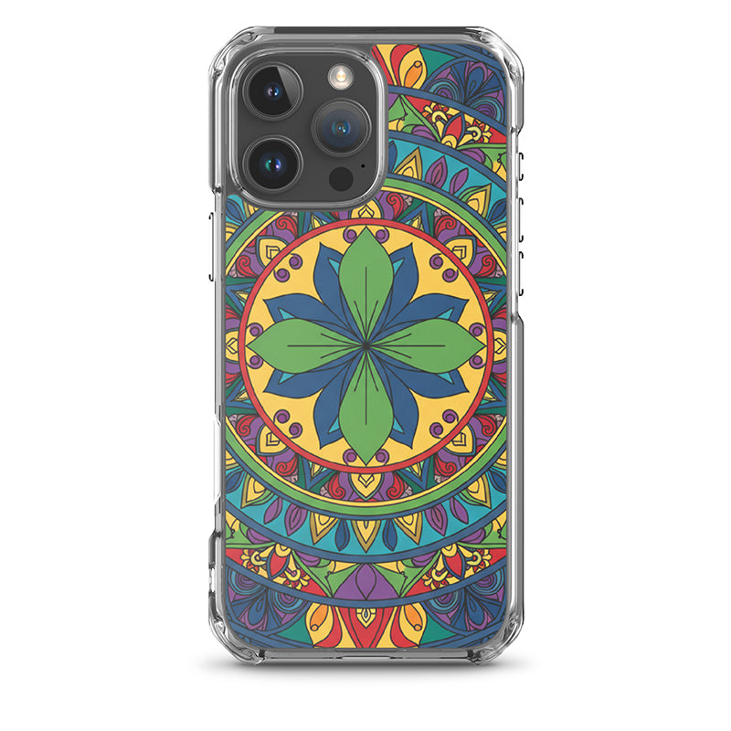 Mandala Art Clear Protective Phone Case Slim Transparent Design