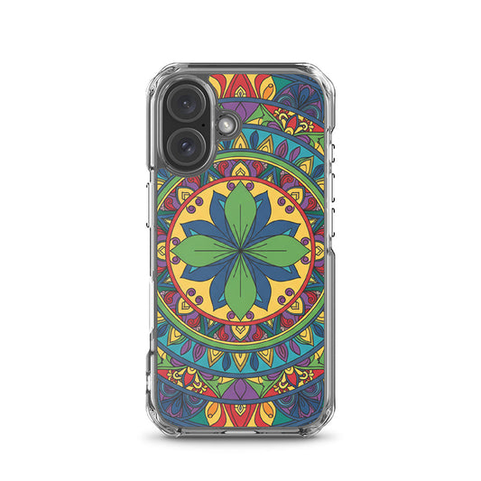 Mandala Art Clear Protective Phone Case Slim Transparent Design
