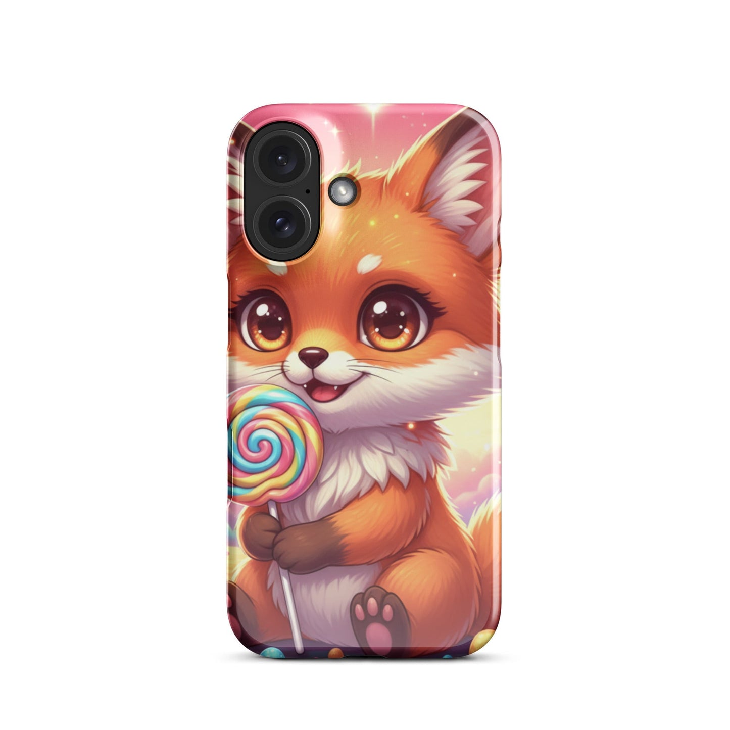 Tough Protective Phone Case – Playful Fox with Lollipop Artwork