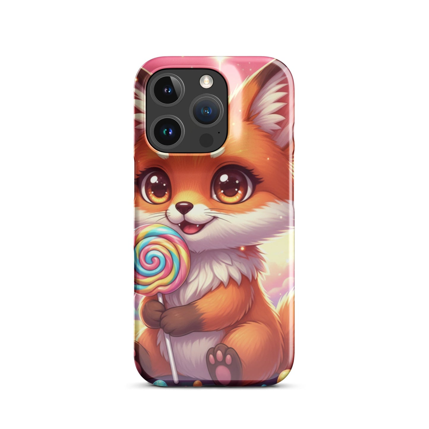 Tough Protective Phone Case – Playful Fox with Lollipop Artwork
